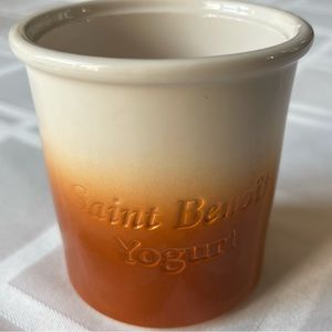 Saint Benoit Yogurt Crock Peach Gradient Ombre Pot Great Herb Plant Pot or Fern
